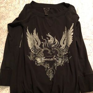 Vintage guess long sleeved cotton top